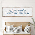 Love And The Lake Sign by Tailored Canvases
