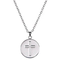 Love, Faith, & Survival Cubic Zirconia Disc Necklace by DailySale