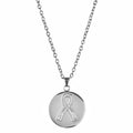 Love, Faith, & Survival Cubic Zirconia Disc Necklace by DailySale