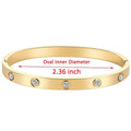 Love Friendship Bracelet Bangle with Cubic Zirconia Stones by DailySale