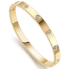 Love Friendship Bracelet Bangle with Cubic Zirconia Stones