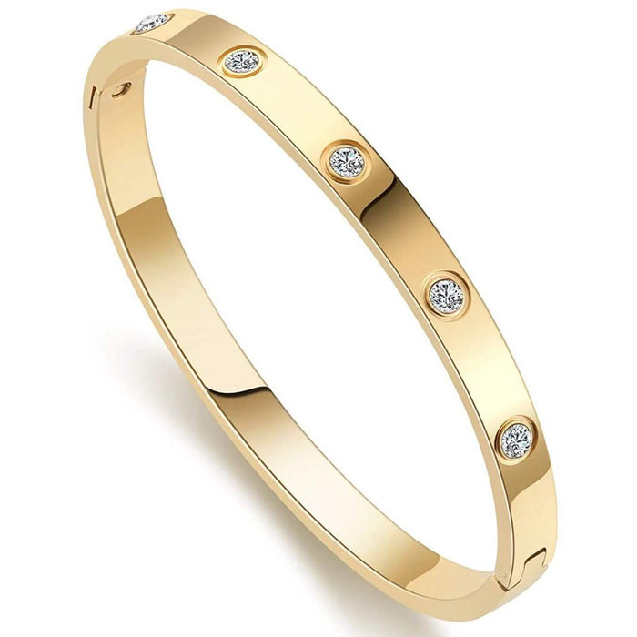 Love Friendship Bracelet Bangle with Cubic Zirconia Stones by DailySale
