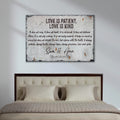 Love Is Patient, Love Is Kind Sign by Tailored Canvases