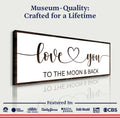 Love You To The Moon And Back Sign II by Tailored Canvases