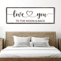 Love You To The Moon And Back Sign II by Tailored Canvases