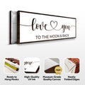 Love You To The Moon And Back Sign II by Tailored Canvases
