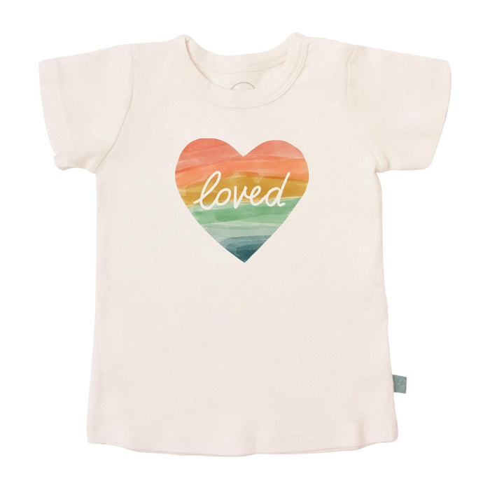 graphic tee | loved rainbow heart by Finn + Emma