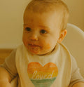 graphic bib | loved rainbow heart by Finn + Emma