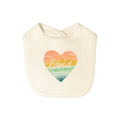 graphic bib | loved rainbow heart by Finn + Emma