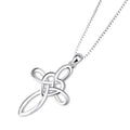 Lovely Sterling Silver Cross Pendant Necklace by DailySale