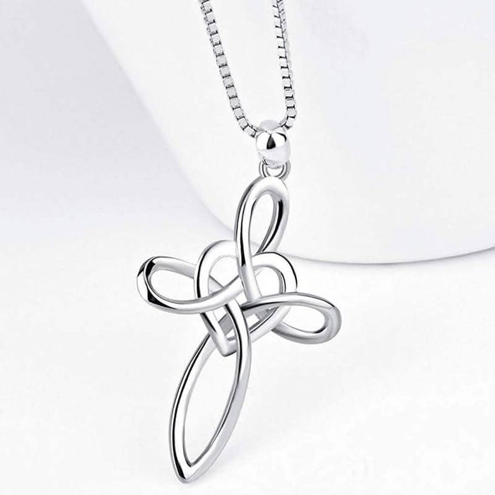 Lovely Sterling Silver Cross Pendant Necklace by DailySale