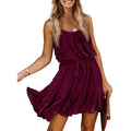 Lovinchic Women's Spaghetti Strap Tied Waist Floral Mini Dress Summer Casual Flowy Dress by DailySale