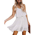 Lovinchic Women's Spaghetti Strap Tied Waist Floral Mini Dress Summer Casual Flowy Dress by DailySale