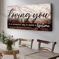 Loving You Is A Wonderful Way To Spend A Lifetime Sign II by Tailored Canvases