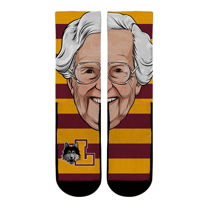 Loyola Chicago Ramblers - Sister Jean Socks (Smile) by Rock 'Em Socks