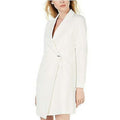 Bar III Solid Blazer Dress Washed White by Vanessa Jane