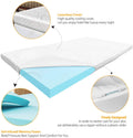 LSOFT Mattress Pad Gel Infused Memory Foam Mattress Topper 4 Corner Elastic Anchor Band Washable Bed Cover by DailySale