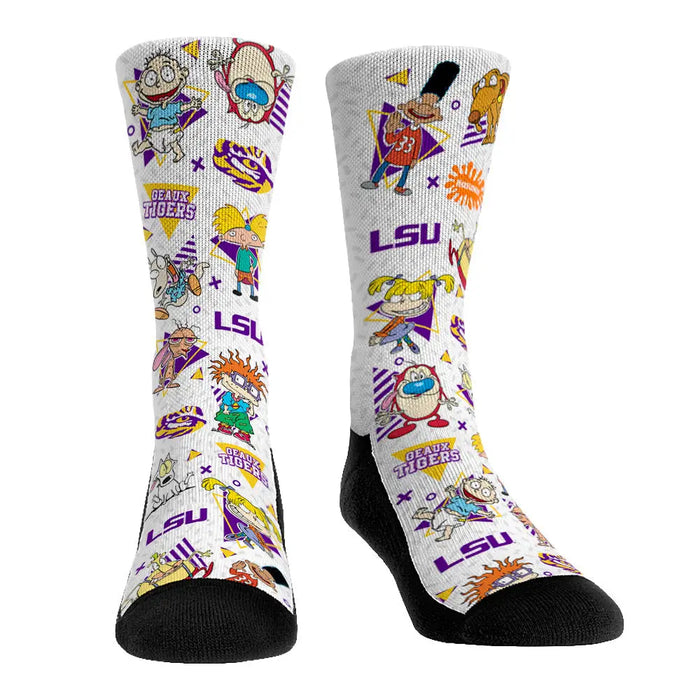 LSU Tigers - 90's Nickelodeon Characters All-Over by Rock 'Em Socks