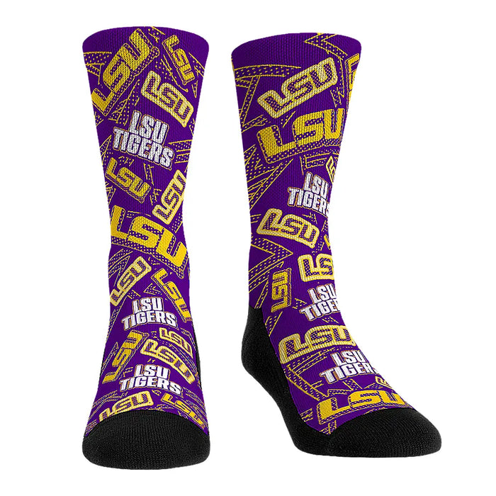 LSU Tigers - Microdot All-Over by Rock 'Em Socks