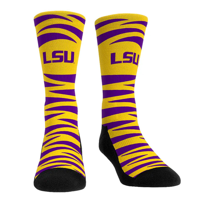 LSU Tigers - Tiger Print by Rock 'Em Socks
