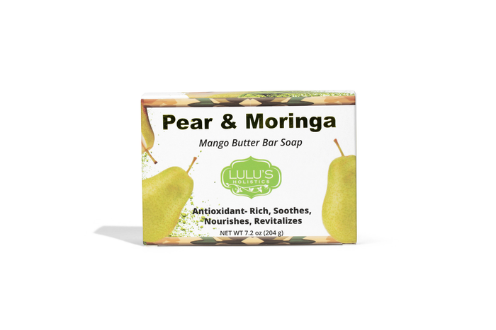 Pear & Moringa Mango Butter Bar Soap – Nourishing Cleanse by Lulu’s Holistics