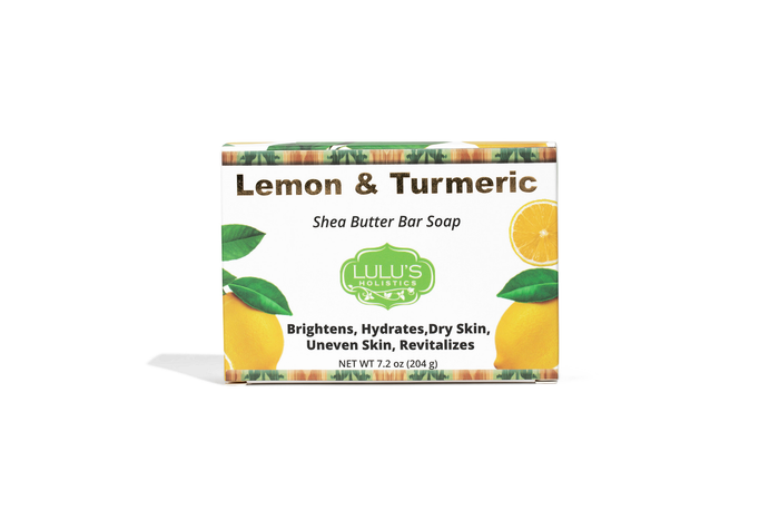 Lemon Turmeric Shea Butter Bar Soap – Brightening for Dark Spots & Uneven Tone by Lulu’s Holistics