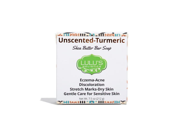 Unscented Turmeric Shea Butter Bar Soap – Gentle Brightening Cleanse by Lulu’s Holistics