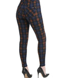 Luxe Plaid Piped Jegging by Boutique 23
