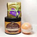 Luxurious Bath Set: Body Polish, Bath Bomb & Soap - Mango by Adiva Naturals
