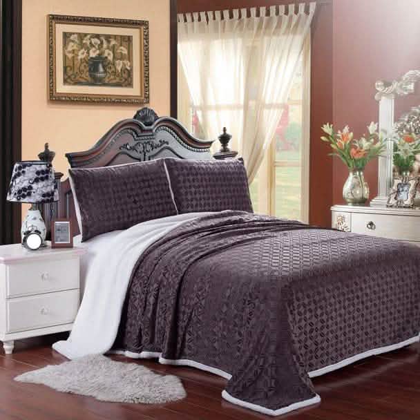 Luxurious Reversible Designer Sherpa Blanket by DailySale