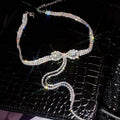 Luxury Trendy Crystal Choker Necklace Clavicle Chain Necklace For Women Wedding Fashion Jewelry Collar by DailySale