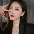 Luxury Trendy Crystal Choker Necklace Clavicle Chain Necklace For Women Wedding Fashion Jewelry Collar by DailySale