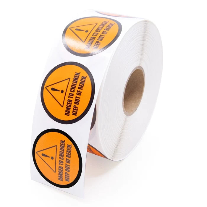 Opioid Warning Label: Accidental Ingestion Danger to Children (1,000 Labels) by Pasteur Pharmacy