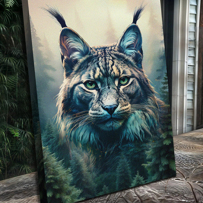 Lynx Double Exposure Wall Art by Tailored Canvases
