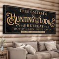 Family Hunting Lodge Retreat Sign by Tailored Canvases