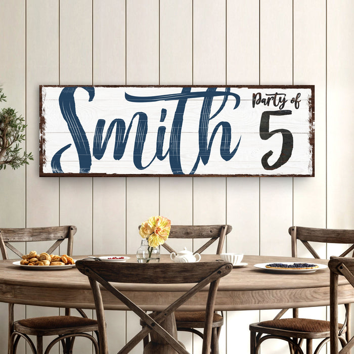 Personalized Party of Family Sign by Tailored Canvases