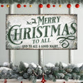 Merry Christmas To All And Goodnight Sign II by Tailored Canvases