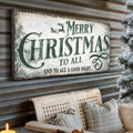 Merry Christmas To All And Goodnight Sign II by Tailored Canvases