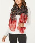 Cejon Festive Printed Oversized Chiffon Scarf by Vanessa Jane