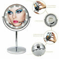 VANDORA Lighted Makeup Mirror, 13 In Circular Double-Sided Rotating Mirror by Vanessa Jane