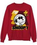 Hybrid Apparel Snoopy Yellow Check Men's Graphic Sweatshirt by Vanessa Jane