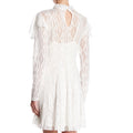 Free People Mock Neck Lace Dress, Small/White by Vanessa Jane