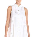 Calvin Klein Womens Shirt Cotton Eyelet Button Front Trapeze Dress, size 12 by Vanessa Jane