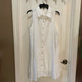 Calvin Klein Womens Shirt Cotton Eyelet Button Front Trapeze Dress, size 12 by Vanessa Jane