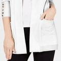 Jm Collection Petite Open-Front Cardigan, Eggshell, Size PP by Vanessa Jane
