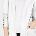 Jm Collection Petite Open-Front Cardigan, Eggshell, Size PP by Vanessa Jane