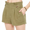 Rewash Juniors Button-Tab Paper-Bag Waist Shorts ,Size Large by Vanessa Jane