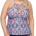 Raisins Curve Trendy Boa Tankini Top Swimsuit by Vanessa Jane