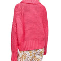 Free People Chunky Knitted Slouchy Pink Fireworks Sweater, Size Small by Vanessa Jane