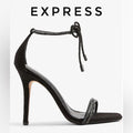 Express Embellished Tubular Ankle Tie Heeled Sandals, Size 9 by Vanessa Jane
